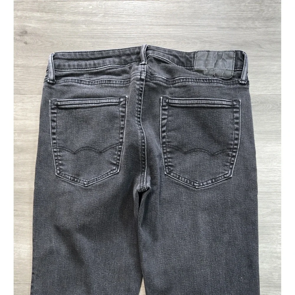 American Eagle Men Jeans Size 31x34 Black Denim Slim Straight Air Flex Plus